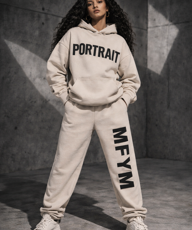 The P|M Statement Oversized Hoodie - Oatmeal Edition