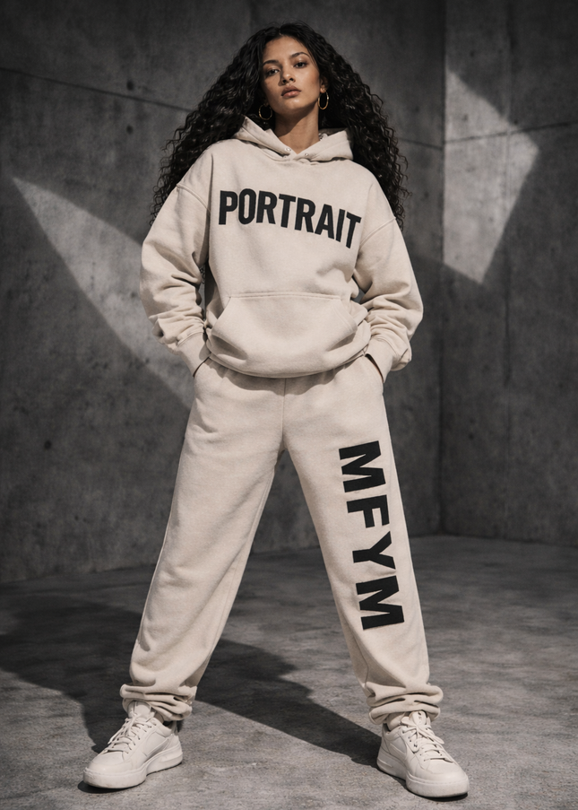 The P|M Statement Oversized Hoodie - Oatmeal Edition