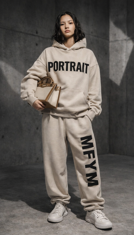 The P|M Statement Oversized Hoodie - Oatmeal Edition