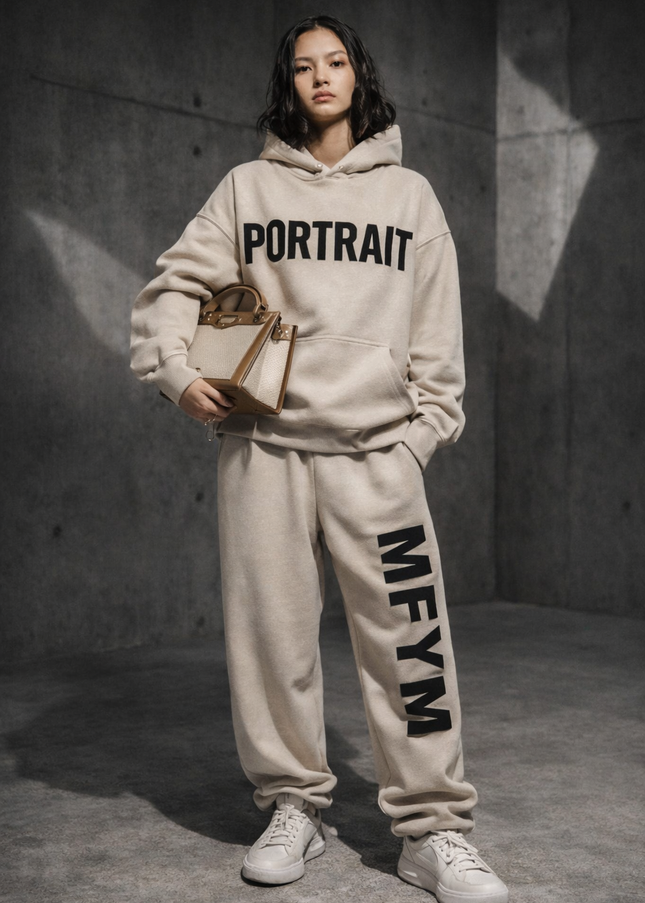 The P|M Statement Oversized Hoodie - Oatmeal Edition
