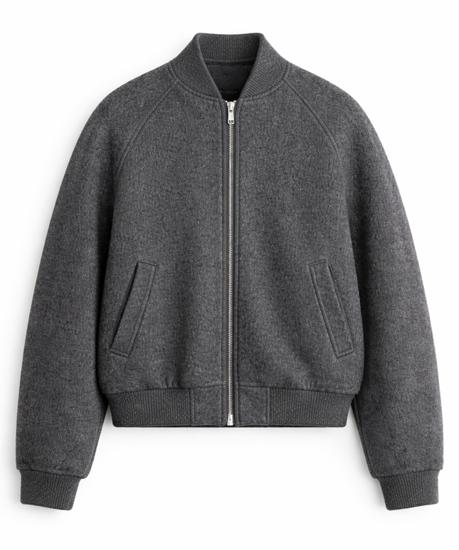 The P|M MFYM Wool Bomber - Charcoal Edition
