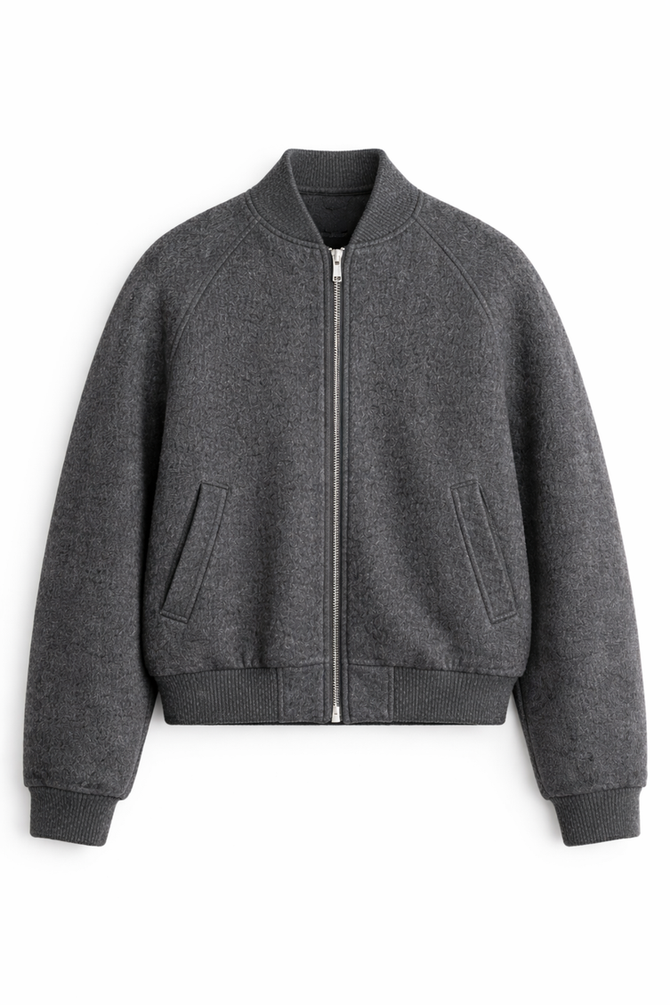 The P|M MFYM Wool Bomber - Charcoal Edition