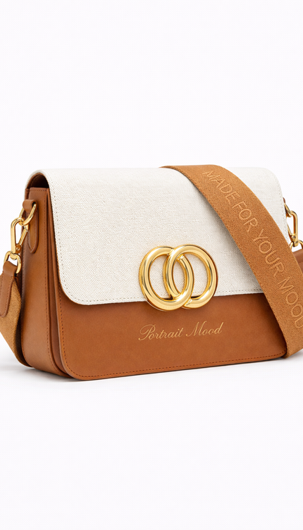 The P|M Heritage Canvas Crossbody - Cognac Edition