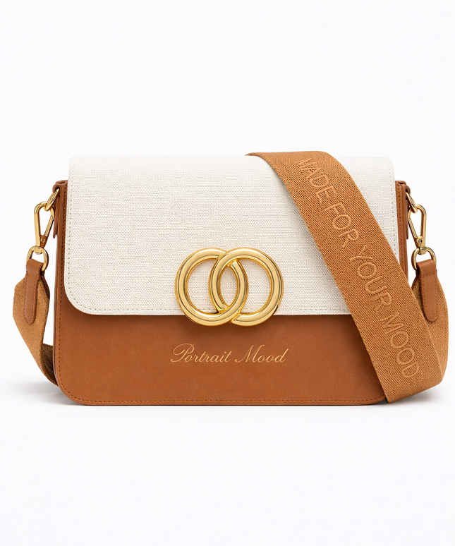 The P|M Heritage Canvas Crossbody - Cognac Edition