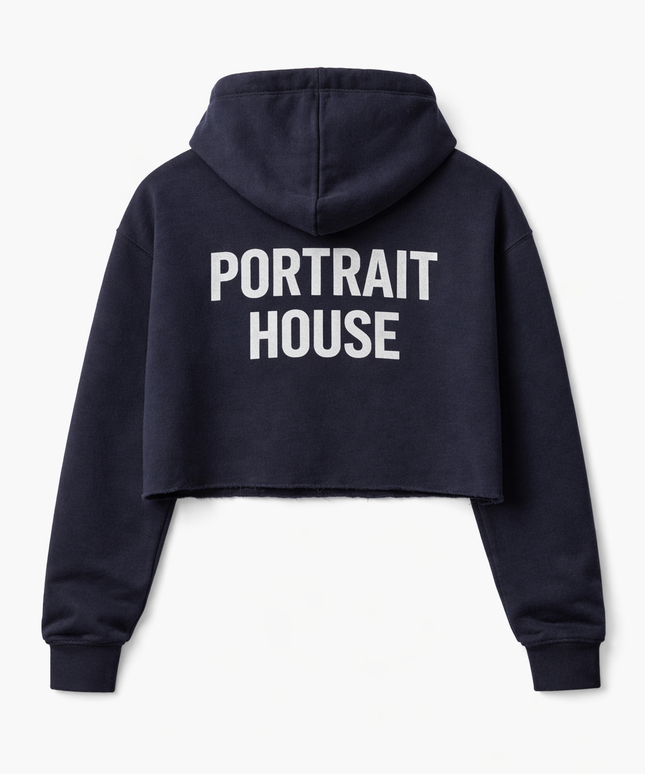 The P|M House Cropped Hoodie - Navy Edition