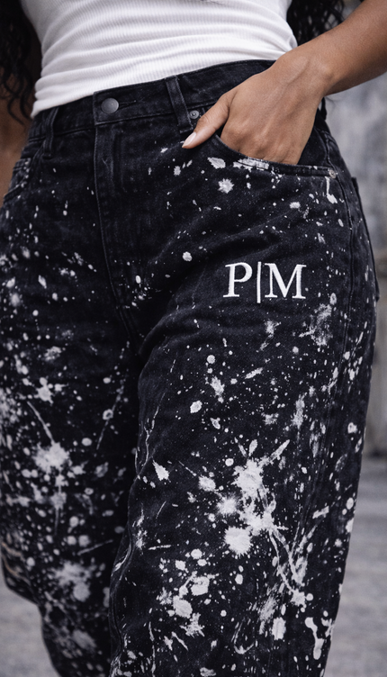 The P|M Atelier Splatter-Paint Denim Jogger