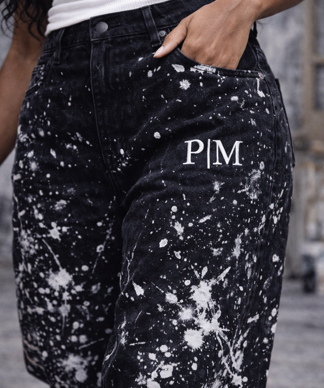 The P|M Atelier Splatter-Paint Denim Jogger