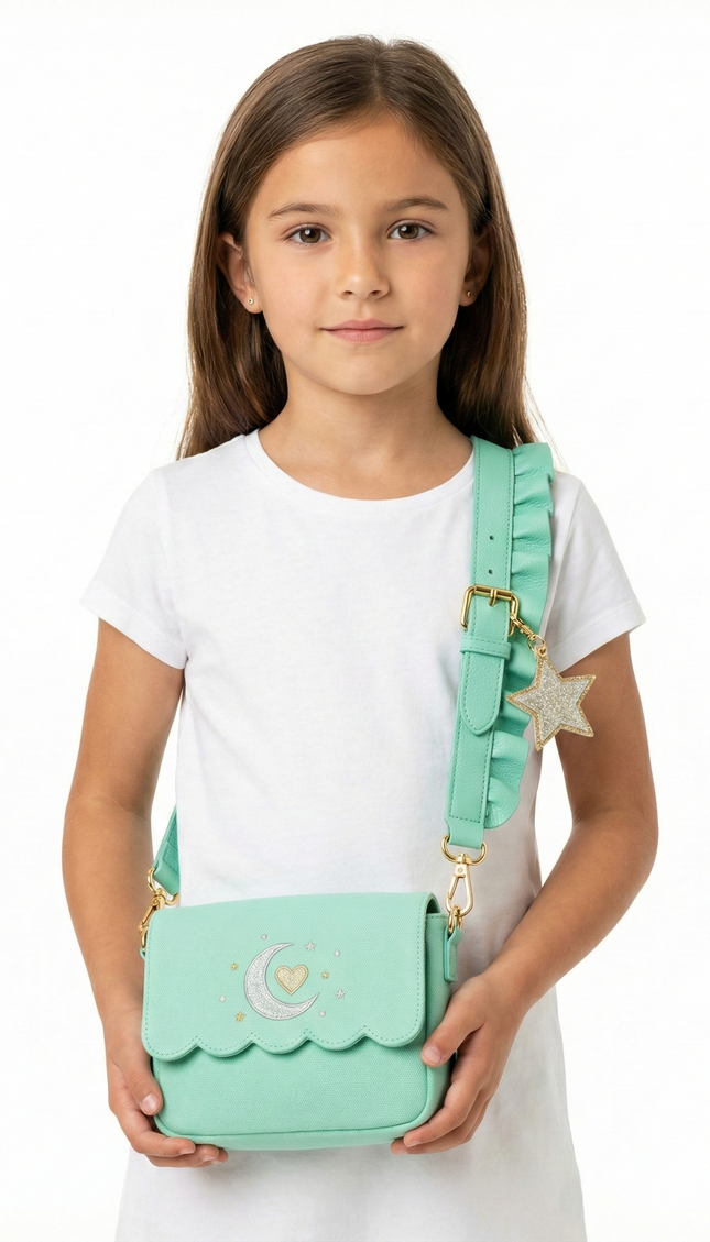 The P|M Ma Petite Pixie Flap - Mint Sparkle Edition