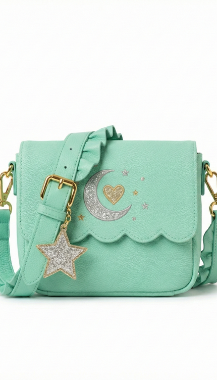 The P|M Ma Petite Pixie Flap - Mint Sparkle Edition