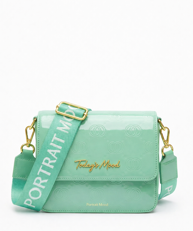 The P|M Aura Patent Flap - Mint Today's Mood Edition