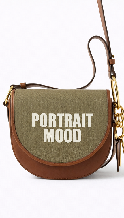 The P|M Vanguard Graphic Saddle Bag - Olive & Cognac Edition