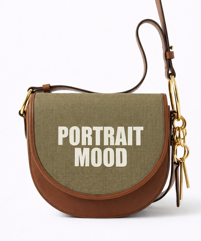 The P|M Vanguard Graphic Saddle Bag - Olive & Cognac Edition