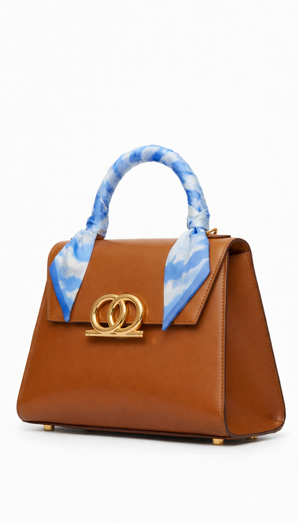 The P|M Meridian Top Handle - Cognac & Cloud Edition