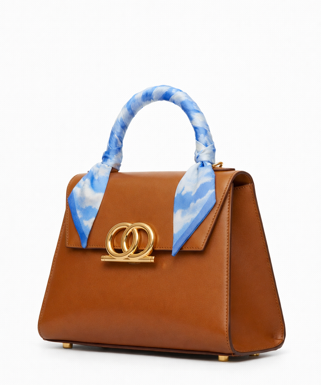 The P|M Meridian Top Handle - Cognac & Cloud Edition