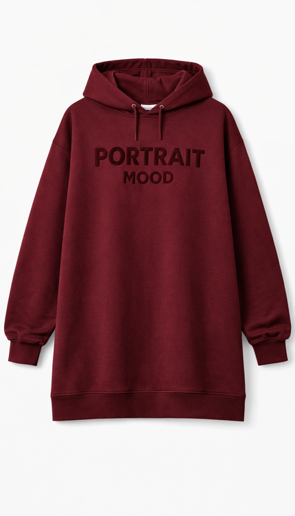 The P|M Atelier Hoodie Dress - Bordeaux Edition