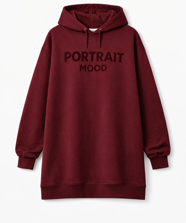 The P|M Atelier Hoodie Dress - Bordeaux Edition