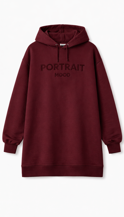 The P|M Atelier Hoodie Dress - Bordeaux Edition
