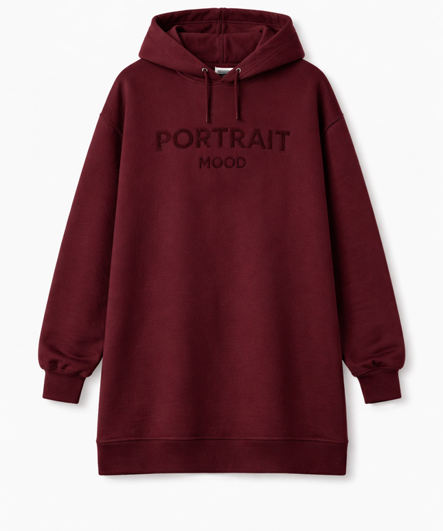 The P|M Atelier Hoodie Dress - Bordeaux Edition
