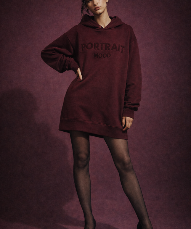 The P|M Atelier Hoodie Dress - Bordeaux Edition