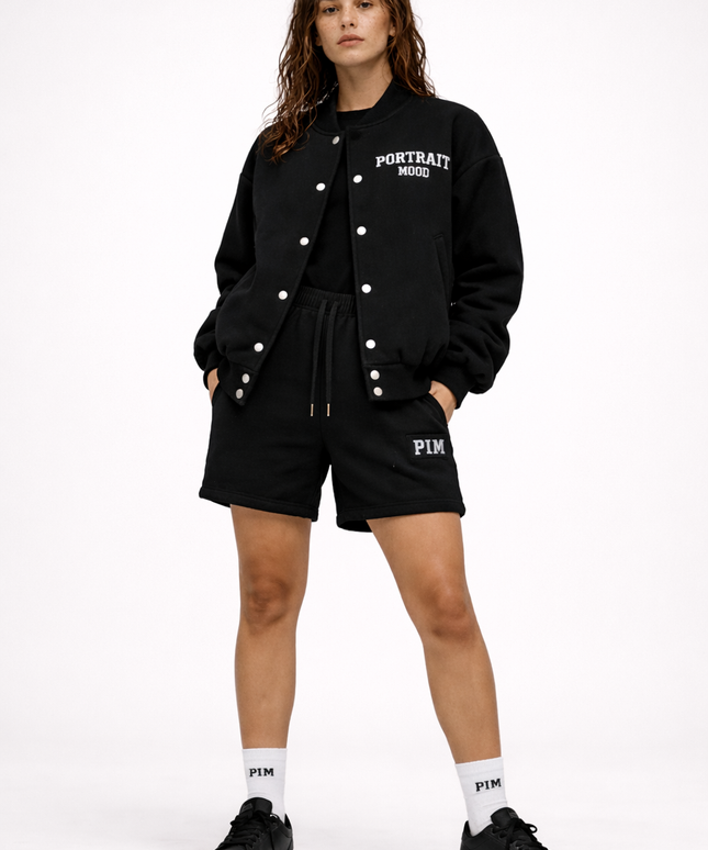 The P|M Studio Varsity Bomber - Noir Edition