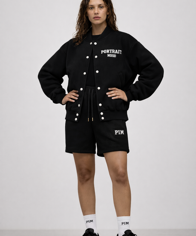 The P|M Studio Varsity Bomber - Noir Edition