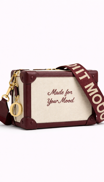 The P|M Miniature Rigid Trunk Crossbody - Burgundy Edition