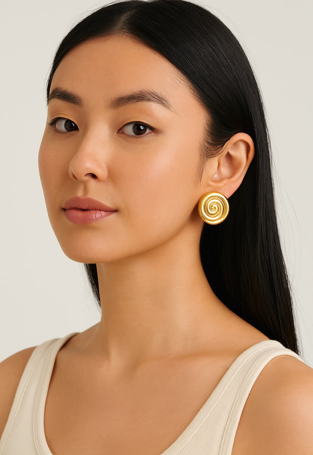 GOLDEN SPIRAL EARRINGS