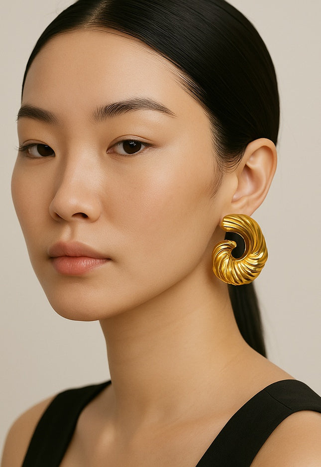 THE WAVE WITHIN made in Solid Stainless Steel with 18K Gold Plate