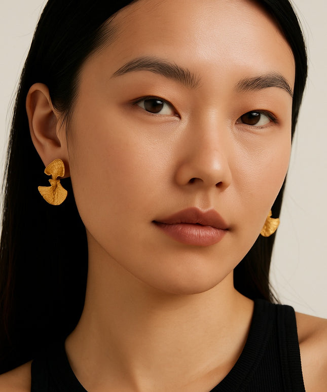 LUNAR ARC LUXE EARRINGS In Solid Stainless Steel 18K Gold-Plate