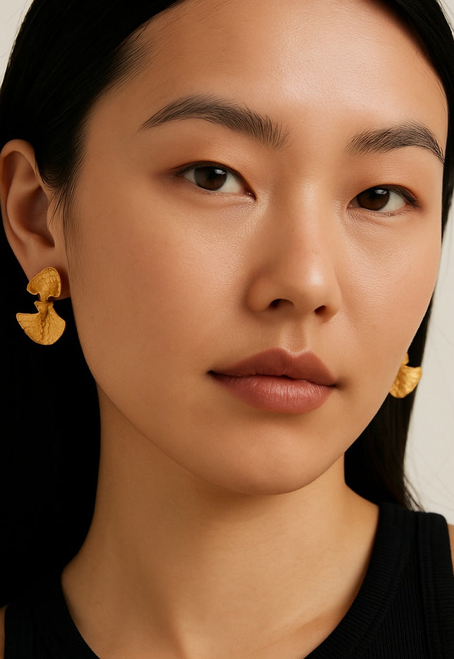 LUNAR ARC LUXE EARRINGS In Solid Stainless Steel 18K Gold-Plate
