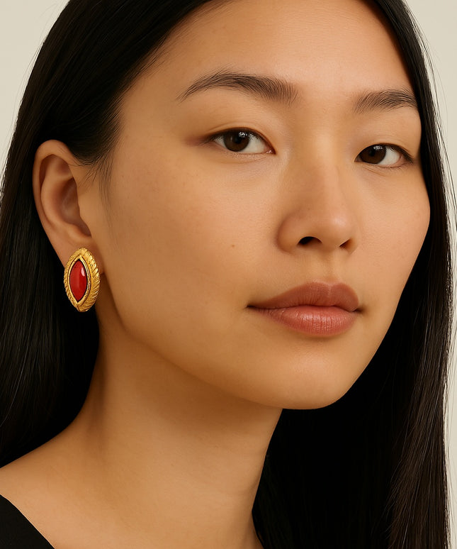 SOLAR AURA EARRINGS In Solid Non-Tarnish Stainless Steel With 18K Gold-Plate