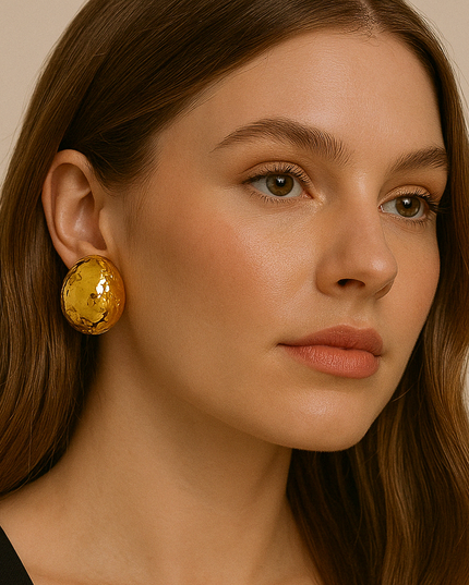 Gilded Essence Earrings – Bold Elegance In Solid Non-Tarnish Stainless Steel With 18K Gold-Plate