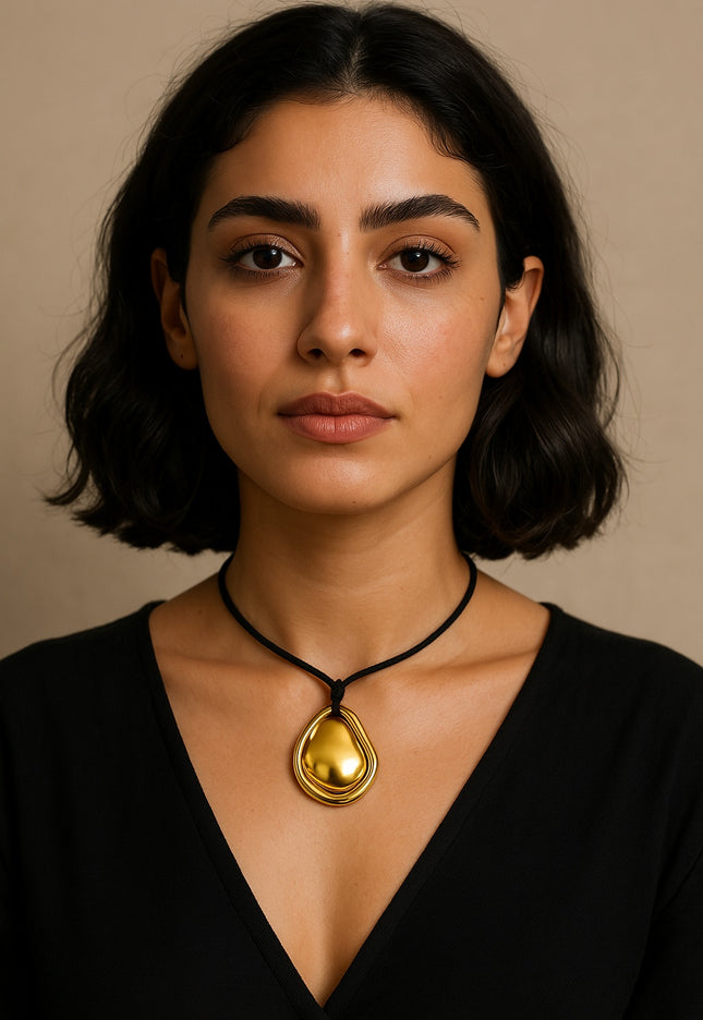 LUNAR ESSENCE PENDANT - NECKLACE In Solid Non-Tarnish Stainless Steel With 18K Gold-Plate