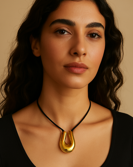 CELESTIAL EMBRACE PENDANT - NECKLACE In Solid Non-Tarnish Stainless Steel With 18K Gold-Plate