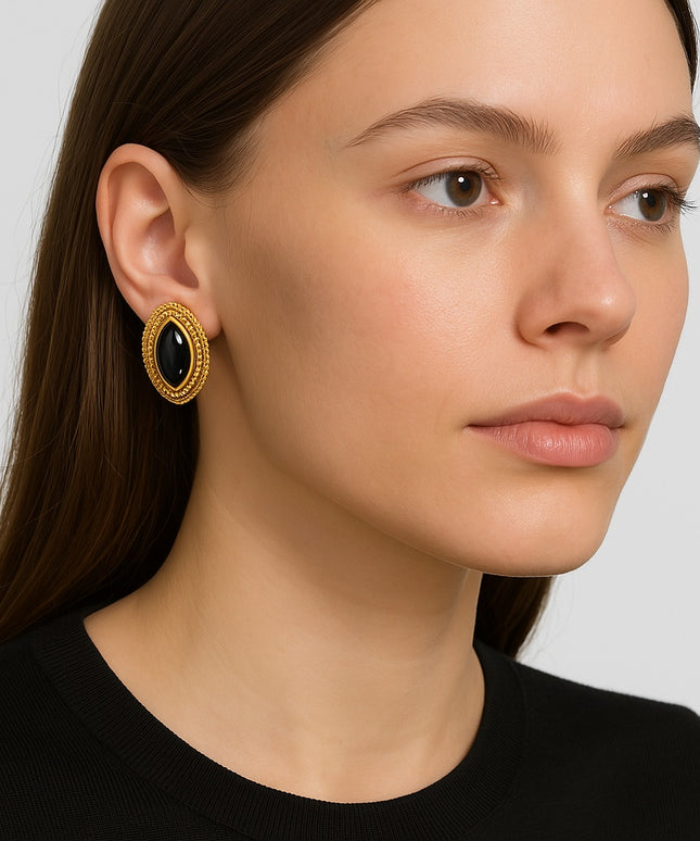 SOLAR AURA EARRINGS In Solid Non-Tarnish Stainless Steel With 18K Gold-Plate