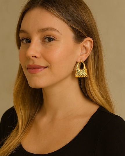 Golden Wave Hoops (Earrings) – Flow Into Your Bold Era