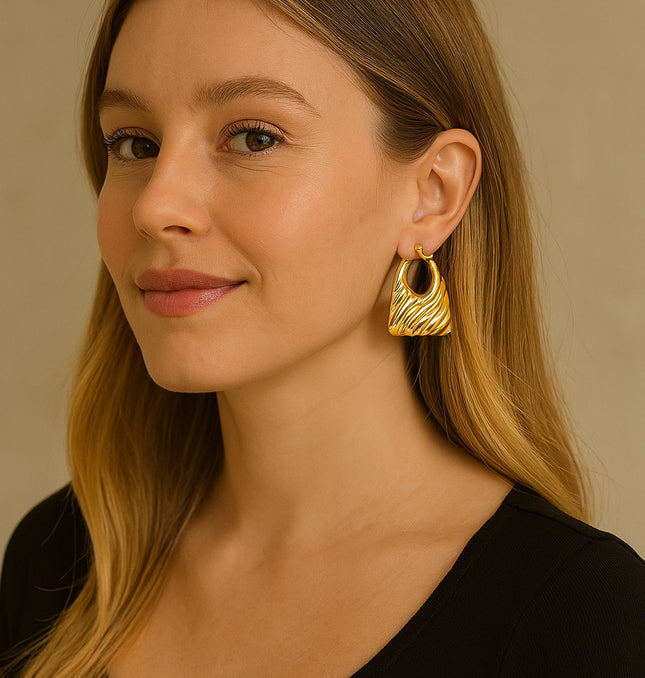 Golden Wave Hoops (Earrings) – Flow Into Your Bold Era