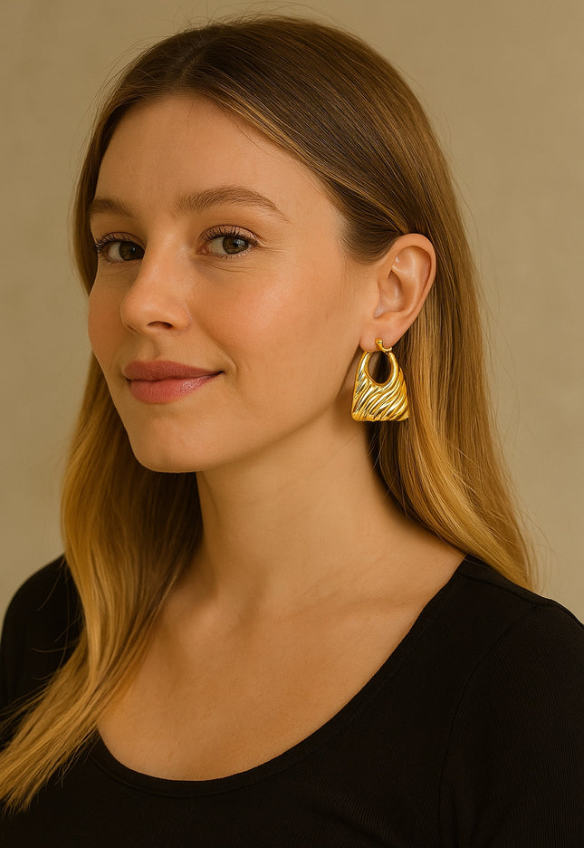 Golden Wave Hoops (Earrings) – Flow Into Your Bold Era