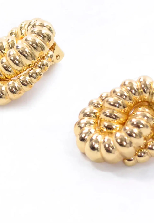 GOLDEN SERPENTINE VINTAGE DIOR EARRINGS In Solid Stainless Steel With 18K Gold-Plate