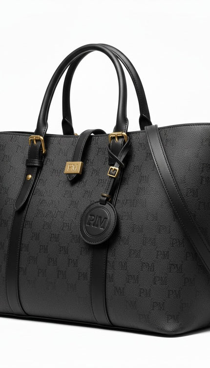 THE PMA NOIR GRAND CARRÉ TOTE