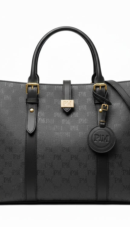 THE PMA NOIR GRAND CARRÉ TOTE