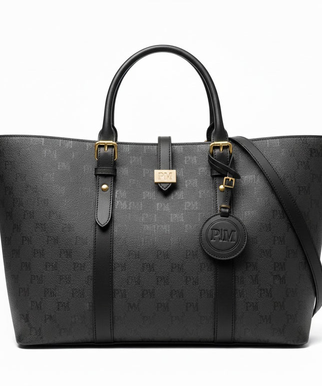THE PMA NOIR GRAND CARRÉ TOTE