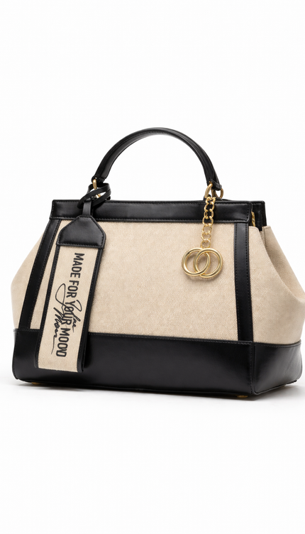 The P|M Autograph City Satchel - Noir & Sand Edition