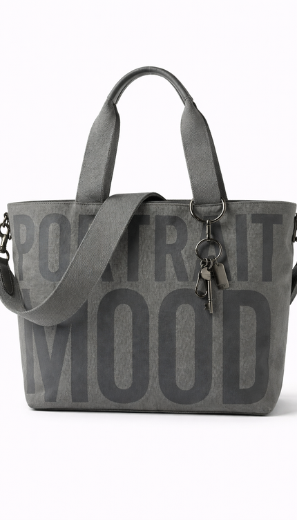 The P|M Shadow Graphic Tote - Charcoal Edition