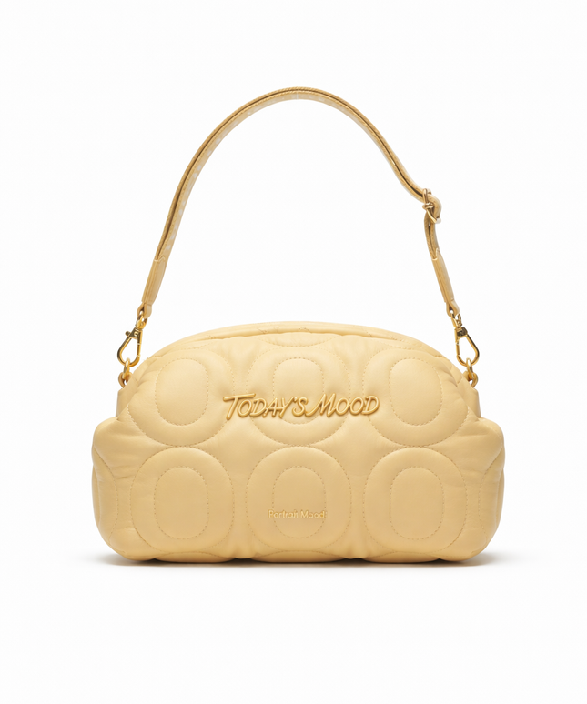 The P|M Aura Quilted Baguette - Buttercream Today's Mood Edition