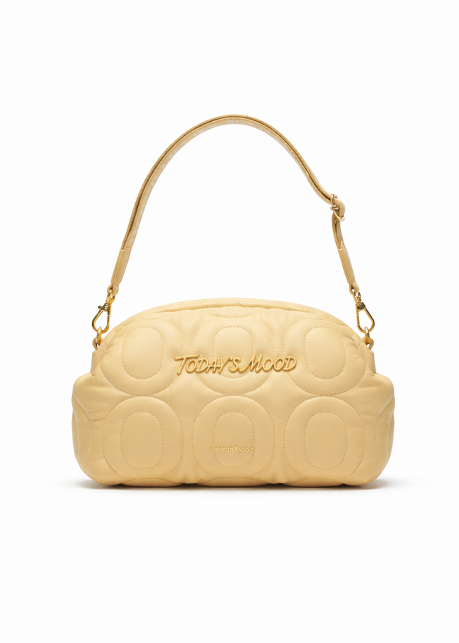 The P|M Aura Quilted Baguette - Buttercream Today's Mood Edition
