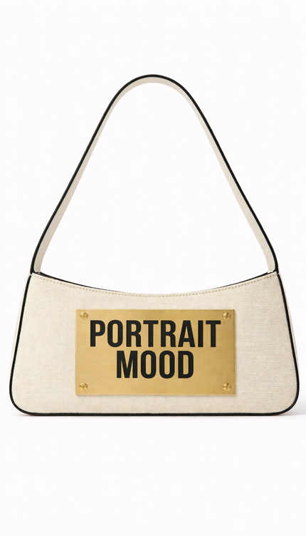 The P|M Icon Gold-Plate Shoulder Bag - Cream Edition