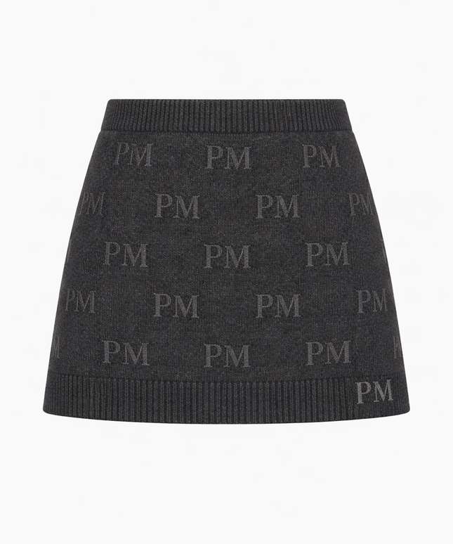 The PM Monogram Jacquard Knit Skirt