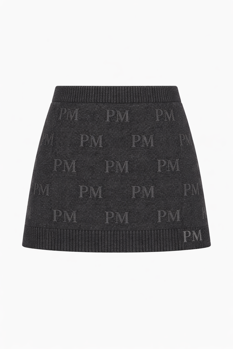 The PM Monogram Jacquard Knit Skirt