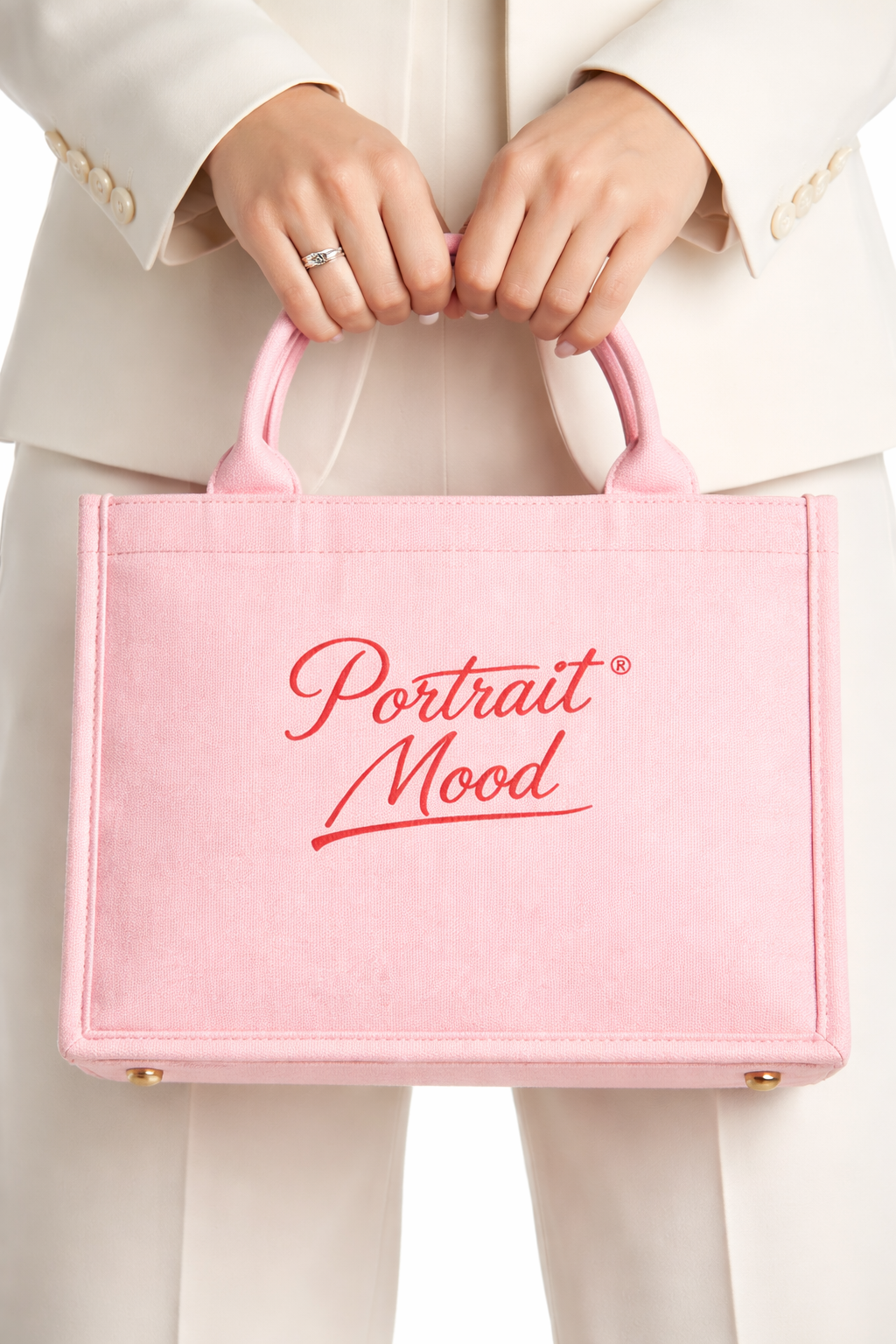 THE ÉGÉRIE No. 2 — CANVAS GRAND TOTE (BLUSH PINK — R EDITION)